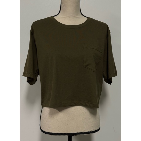 Fashion Nova Tops - NWT Fashion Nova Elisa Relaxed Crop Tee Green Size L